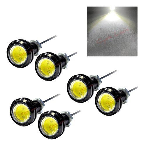 Led Olho Águia Parafuso 23mm 6pç Para Som E Carro 12v Strobo