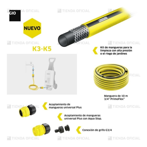 Imagen 3 de 4 de Kit De Manguera De Jardín 10 Metros Karcher 2.645-156