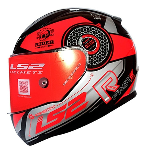 Casco Ls2 Ff353 Stratus Negro - Rojo Gloss| Nueva Colección