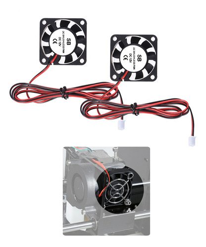 Imagen 5 de 8 de 2pcs Anet 40 * 40 10 Mm Dc 12v Sin Escobillas Ventilador De