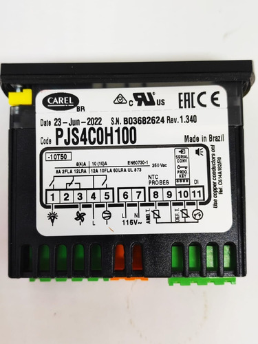 Imagem 5 de 8 de Controlador Carel Metalfrio Pjs4c0h100 Ref Pyp40z01f9 115v