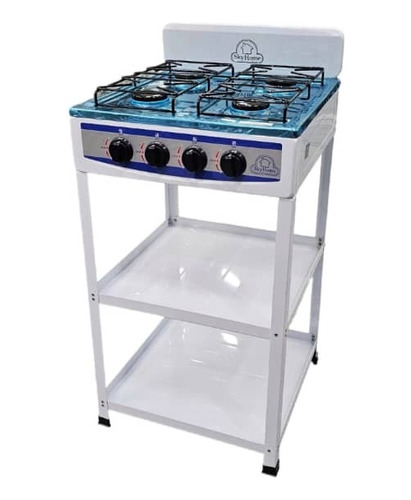 Cocina A Gas 4h C/estante Skyhome Cod: Jk004hhbs