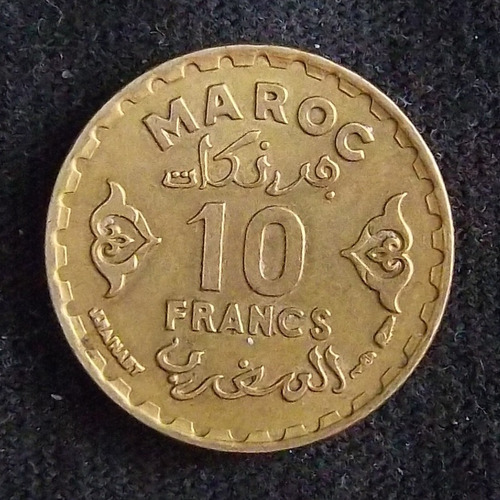 Marruecos 10 Francos 1951 Excelente Y 49 Colonia Francesa
