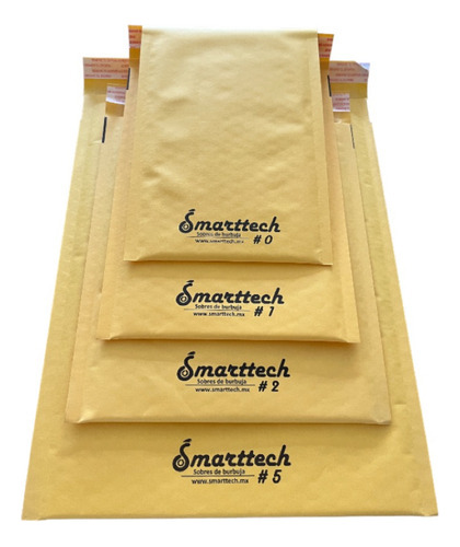 Sobres Para Envios Con Relleno De Burbuja #5 Smarttech Papel Kraft 100 Piezas Amarillo