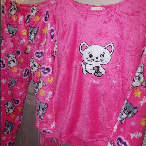 Pijama Mono Piel De Durazno Modelo Gatita Tallas S-m-l-xl