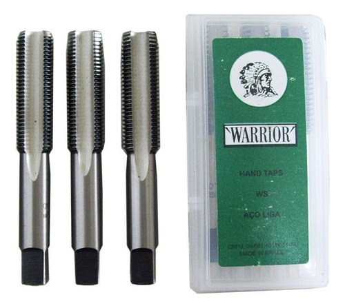 Macho Warrior Aco Cromo Mg   8x1,25mm 3 Pecas  Ml-051