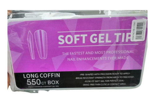 Tips Soft Gel Flexibles 500 Unidades Mym Ventas