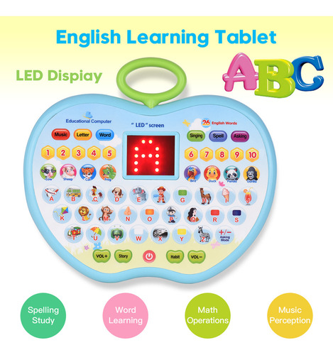 Juguete Educativo Tablet Aprendizaje Temprano Pantalla Led 8