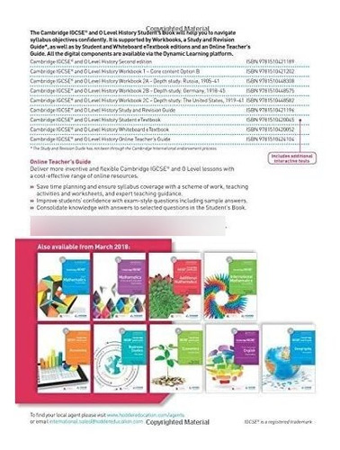 Imagen 2 de 2 de Libro Cambridge Igcse And O Level History 2nd Edition-inglés