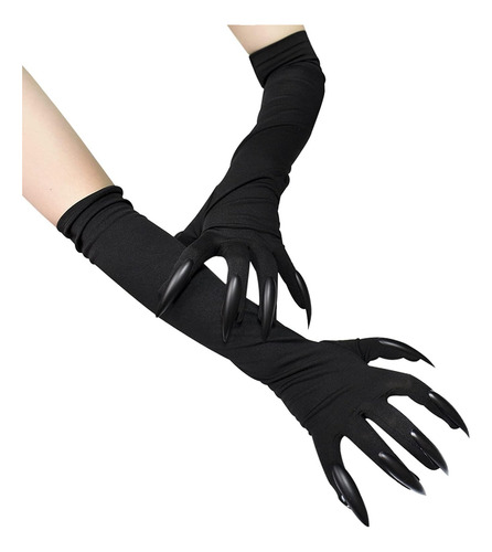 Guantes De Disfraz De Halloween, Largos, Elásticos, De Satén