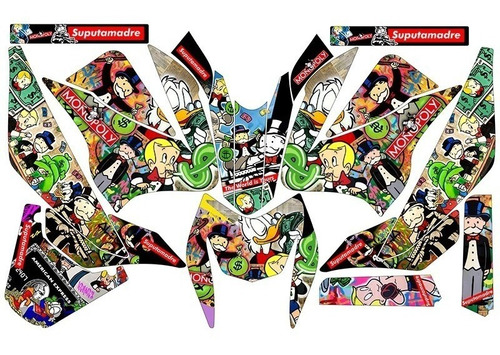 Stickers, Calca, Vinil, Para Moto Crossmax200 Mod-103
