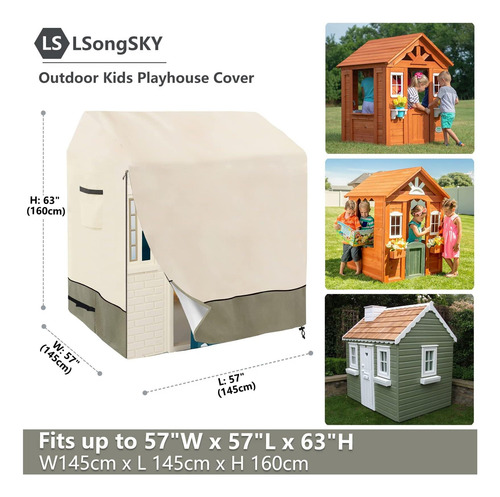 Lsongsky Outdoor Kids Playhouse Cover, Cubiertas De Juegos Y
