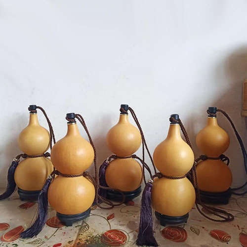 2 Adornos De Calabaza Decoración Artesanal 250ml 13 A 15cm