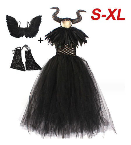 Disfraz De Halloween Para Niñas, Bruja Y Diablo, Vestido De