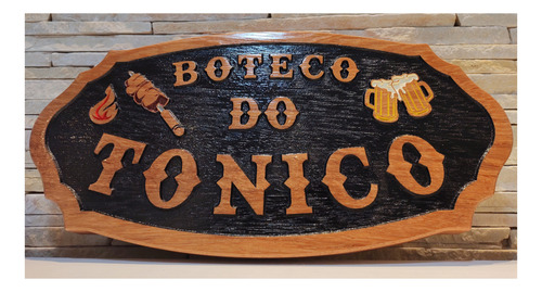 Placa Decorativa Personalizada Boteco Do Tonico Boteco Do Tonico Personalizado