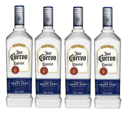 Pack De 4 Tequila Jose Cuervo Especial Plata 990 Ml