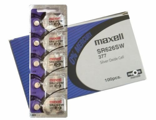 Pilha SR66 Maxell Silver Oxide SR626SW Botão