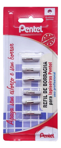 Refil De Borracha Para Lapiseira Pentel Sharp P200 Graphgear