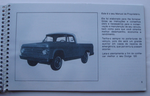 Manual Do Proprietário Dodge F-100 - 1975