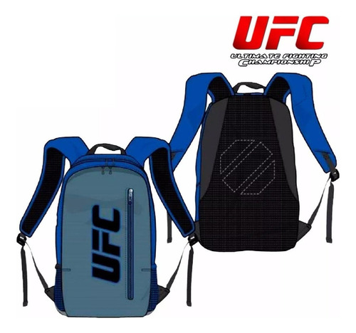 Mochila Ufc Original Bolsillos Notebook Rep Oficial - El Rey