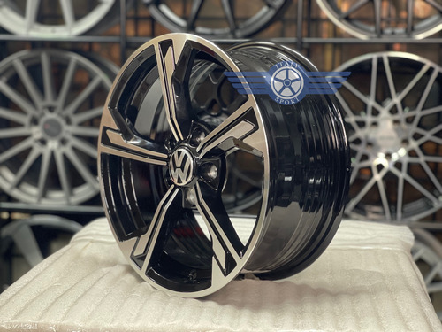 4 Rines 15 Deportivos 5-100 Jetta Ibiza Corolla Vento Golf Black Machine