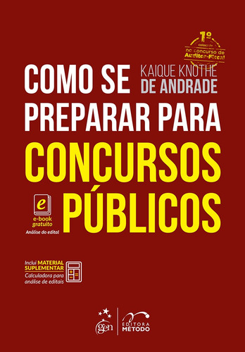 Como se Preparar para Concursos Públicos, de Andrade, Kaique Knothe de. Editora Forense Ltda., capa mole em português, 2017