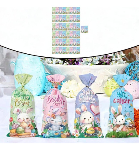 50 Piezas Bolsas De Dulces De Pascua, Bolsas De Regalos