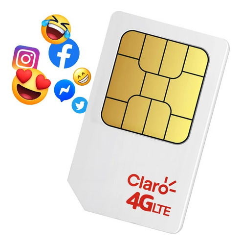 Chip Sim Claro - Prepago - 3 En 1 - 4g - Fácil Activación