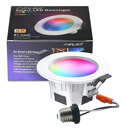 Kit De Luz Empotrada Led Inteligente, Fvtled, 6 Piezas, Inal