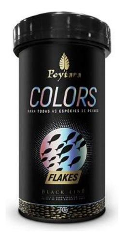 Ração Poytara Colors Flakes Black Line 30g Super Premium  