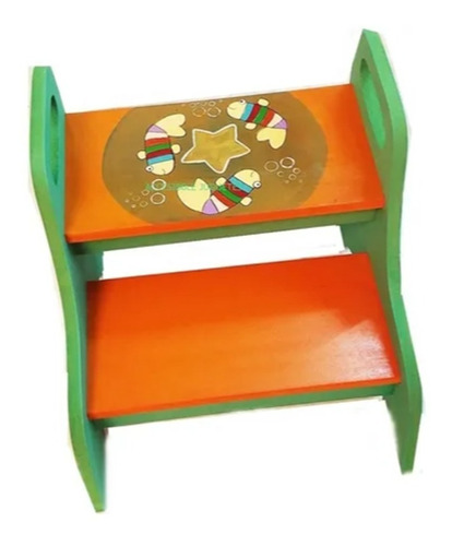 Escalera Banco Multifuncion Infantil Colores Art 35x29x32cm