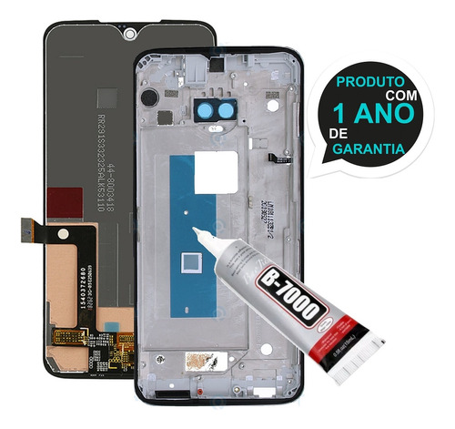 Tela Touch Display Lcd Para Moto G7 Xt1962-4 + Aro + Cola!