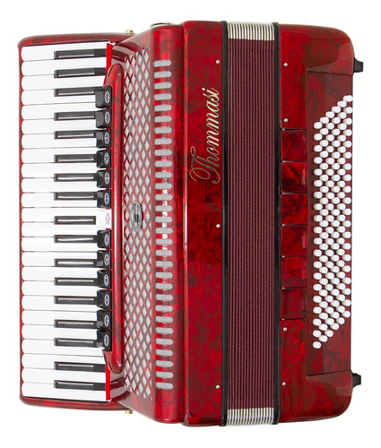 Acordeon 120 Baixos Ta 12020 Vermelho Thommasi