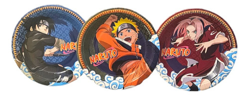 Platos De Cartón Temática Naruto Para Cumpleaños X12