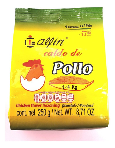 Consomé De Pollo Galfin Bolsa 250 Grs
