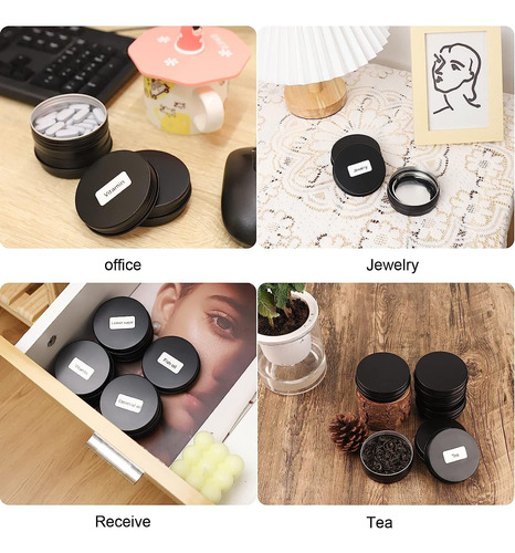 Latas Metálicas De Aluminio Obkjj De 60 Ml Con Tapa De Rosca