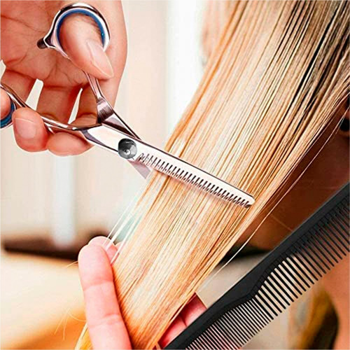 Imagen 7 de 10 de Kit Tijeras De Peluquería Profesional Corte + Pulir