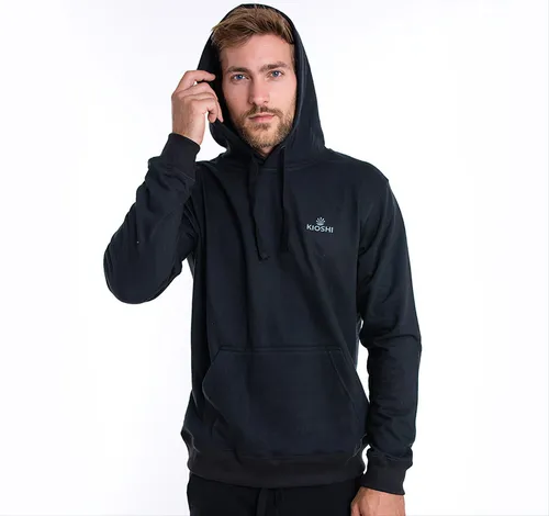 Buzo Frizado Deportivo Hombre Canguro Bolsil Capucha Feelfit