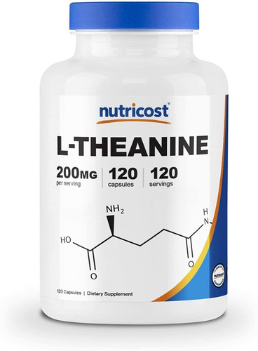 Imagen 1 de 3 de L Theanine L Teanina Premium Salud Emocional 200 Mg 120 Caps