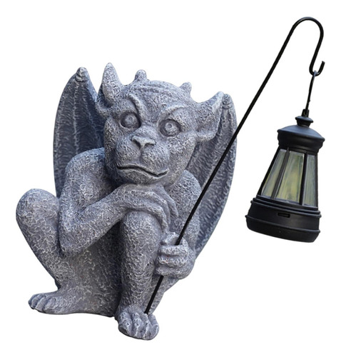 Estatua De Gárgola De Jardín, Iluminación Decorativa Con