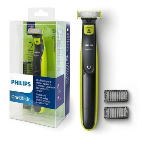 Imagen 5 de 10 de Afeitadora Philips Oneblade Qp2521 Verde Lima Y Gris Premium