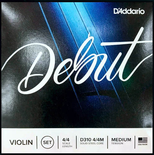 Cordatura Daddario D310 4/4m Para Violín Serie Debut