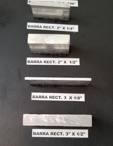 Barra De Aluminio Rectangular 1''x0.120'' Largo 6mts