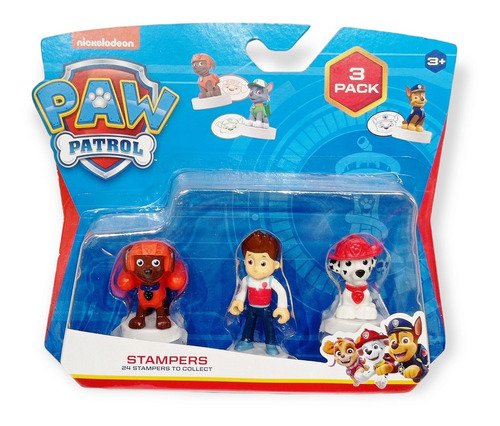 Sellos Paw Patroll X 3 Con Figura Original Stampers Varios