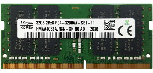 Memoria Dell de 32 GB, Ddr4, 3200 MHz, Sodimm, 1,2 V, SNPP6fh5c/32g