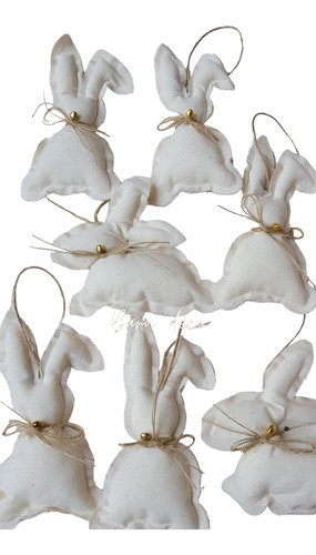 100 Conejos De Pascua Natural De Tela Para Colgar Adornos