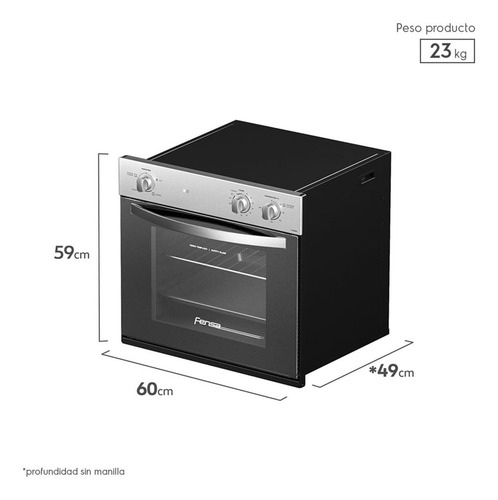 Horno Empotrable Eléctrico Fensa Fhe 1060 66 Lts