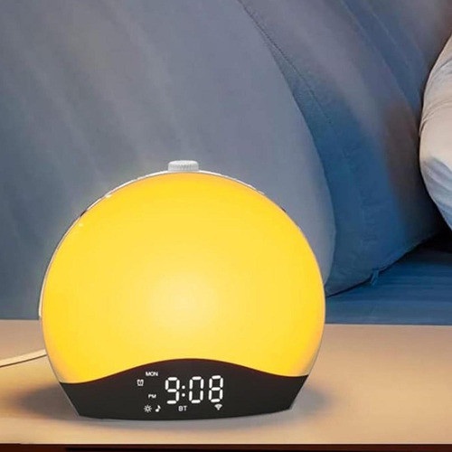 Despertador Con Luz Solar Y Simulación De Amanecer, Mesita