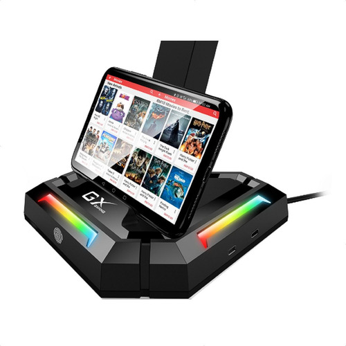 Base Para Auriculares Gamer Genius Gx-uh100 Rgb + Hub 4 Usb