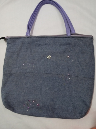 Cartera De Jeans Reciclada  Con Cierre  